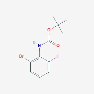 molecular formula C11H13BrINO2 B13094580 Tert-butyl (2-bromo-6-iodophenyl)carbamate 