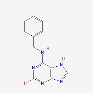 molecular formula C12H10IN5 B13094607 N-Benzyl-2-iodo-1H-purin-6-amine 