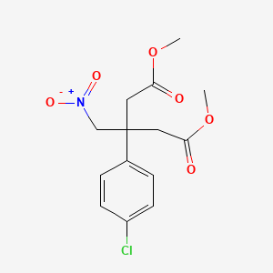 molecular formula C14H16ClNO6 B13094656 Dimethyl 3-(4-chlorophenyl)-3-(nitromethyl)pentanedioate CAS No. 1352305-33-9