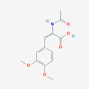 molecular formula C13H15NO5 B1309467 2-(Acetylamino)-3-(3,4-dimethoxyphenyl)-2-propenoic acid CAS No. 76313-28-5