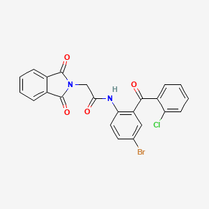 molecular formula C23H14BrClN2O4 B13094728 N-(4-Bromo-2-(2-chlorobenzoyl)phenyl)-2-(1,3-dioxoisoindolin-2-yl)acetamide 