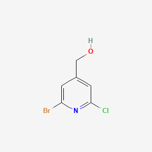 molecular formula C6H5BrClNO B13094753 (2-Bromo-6-chloropyridin-4-yl)methanol 