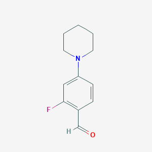 molecular formula C12H14FNO B1309479 2-Fluoro-4-piperidin-1-yl-benzaldehyde CAS No. 245725-32-0