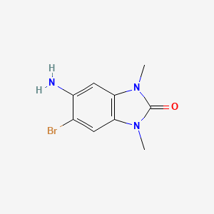 molecular formula C9H10BrN3O B1309481 5-amino-6-bromo-1,3-dimethyl-1,3-dihydro-2H-benzimidazol-2-one CAS No. 24786-52-5