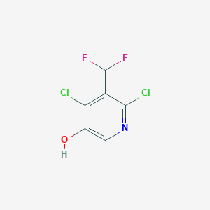 molecular formula C6H3Cl2F2NO B13094810 4,6-Dichloro-5-(difluoromethyl)pyridin-3-ol 