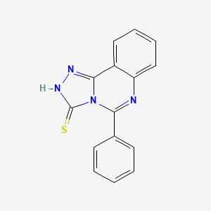 molecular formula C15H10N4S B1309483 5-Phenyl[1,2,4]triazolo[4,3-c]quinazoline-3-thiol CAS No. 3455-46-7