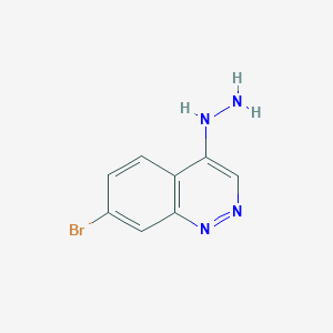 molecular formula C8H7BrN4 B13094836 7-Bromo-4-hydrazinylcinnoline 