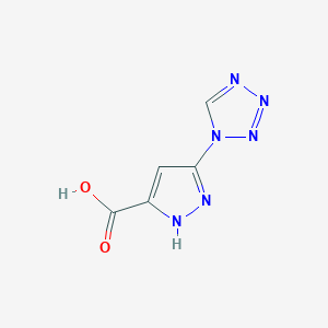molecular formula C5H4N6O2 B1309486 5-(1H-tetrazol-1-yl)-1H-pyrazole-3-carboxylic acid CAS No. 1039008-40-6