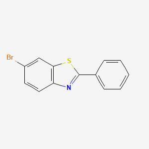 molecular formula C13H8BrNS B13094896 6-Bromo-2-phenylbenzo[d]thiazole 