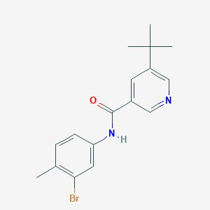 molecular formula C17H19BrN2O B13094906 N-(3-Bromo-4-methylphenyl)-5-(tert-butyl)nicotinamide 