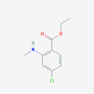 molecular formula C10H12ClNO2 B13094952 Ethyl 4-chloro-2-(methylamino)benzoate 