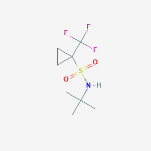 molecular formula C8H14F3NO2S B13094969 N-(Tert-butyl)-1-(trifluoromethyl)cyclopropane-1-sulfonamide 