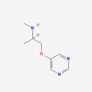 molecular formula C8H13N3O B13095003 N-Methyl-1-(pyrimidin-5-yloxy)propan-2-amine 
