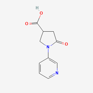 molecular formula C10H10N2O3 B1309507 5-Oxo-1-pyridin-3-ylpyrrolidine-3-carboxylic acid CAS No. 914637-52-8
