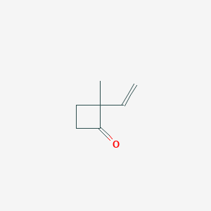 molecular formula C7H10O B13095157 2-Methyl-2-vinylcyclobutanone 