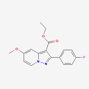 molecular formula C17H15FN2O3 B13095173 Ethyl 2-(4-fluorophenyl)-5-methoxypyrazolo[1,5-A]pyridine-3-carboxylate 