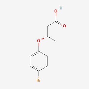 molecular formula C10H11BrO3 B13095176 (S)-3-(4-Bromophenoxy)butanoic acid 