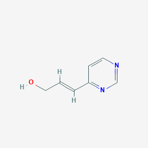 molecular formula C7H8N2O B13095178 3-(Pyrimidin-4-yl)prop-2-en-1-ol 