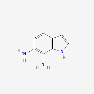 molecular formula C8H9N3 B13095185 1H-Indole-6,7-diamine CAS No. 313063-53-5