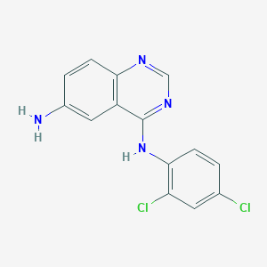 molecular formula C14H10Cl2N4 B13095206 N4-(2,4-Dichlorophenyl)quinazoline-4,6-diamine 