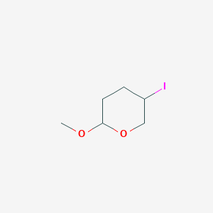 molecular formula C6H11IO2 B13095353 5-Iodo-2-methoxyoxane CAS No. 645413-12-3