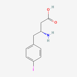 molecular formula C10H12INO2 B13095380 (R)-3-Amino-4-(4-iodophenyl)butanoic acid 
