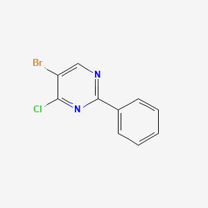 molecular formula C10H6BrClN2 B13095458 5-Bromo-4-chloro-2-phenylpyrimidine CAS No. 26740-70-5