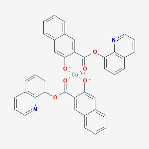 molecular formula C40H24CuN2O6 B13095466 Bis(8-quinolinyl 3-hydroxy-2-naphthalenecarboxylato-O2',O3)copper 