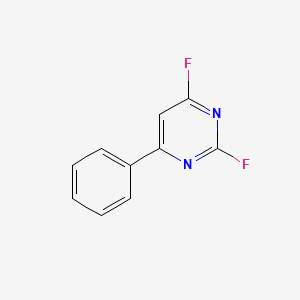 molecular formula C10H6F2N2 B13095484 2,4-Difluoro-6-phenylpyrimidine 