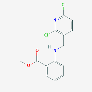 molecular formula C14H12Cl2N2O2 B13095554 Methyl 2-(((2,6-dichloropyridin-3-yl)methyl)amino)benzoate 