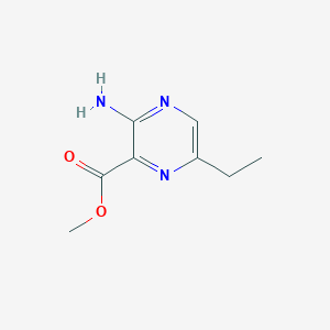 molecular formula C8H11N3O2 B13095589 Methyl 3-amino-6-ethylpyrazine-2-carboxylate CAS No. 2231-51-8