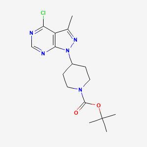 molecular formula C16H22ClN5O2 B13095602 Tert-butyl 4-(4-chloro-3-methyl-1H-pyrazolo[3,4-D]pyrimidin-1-YL)piperidine-1-carboxylate 