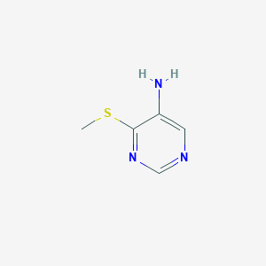 molecular formula C5H7N3S B13095616 4-Methylsulfanylpyrimidin-5-amine CAS No. 59447-73-3