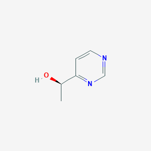 molecular formula C6H8N2O B13095689 (R)-1-(pyrimidin-4-yl)ethanol 