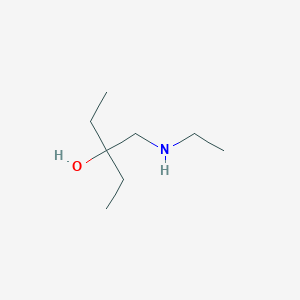 molecular formula C8H19NO B13095711 3-((Ethylamino)methyl)pentan-3-ol 