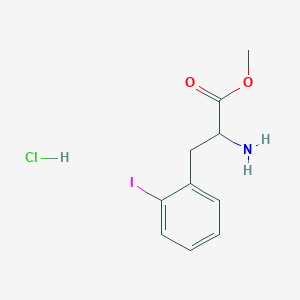 molecular formula C10H13ClINO2 B13095717 Methyl 2-amino-3-(2-iodophenyl)propanoate Hydrochloride CAS No. 1956311-10-6