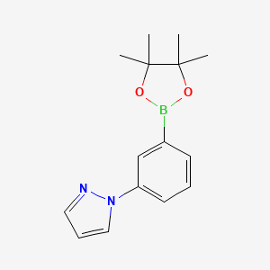 molecular formula C15H19BN2O2 B1309573 1-[3-(4,4,5,5-Tetramethyl-1,3,2-dioxaborolan-2-yl)phenyl]-1H-pyrazole CAS No. 852227-94-2