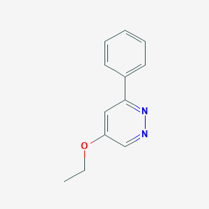 molecular formula C12H12N2O B13095776 5-Ethoxy-3-phenylpyridazine 