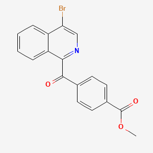 molecular formula C18H12BrNO3 B13095863 Methyl 4-(4-bromoisoquinoline-1-carbonyl)benzoate 