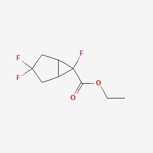 molecular formula C9H11F3O2 B13095883 Ethyl 3,3,6-trifluorobicyclo[3.1.0]hexane-6-carboxylate 