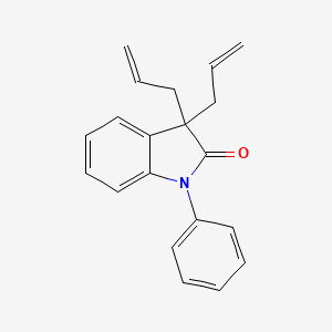 molecular formula C20H19NO B13095954 2-Indolinone, 3,3-diallyl-1-phenyl- CAS No. 19048-20-5