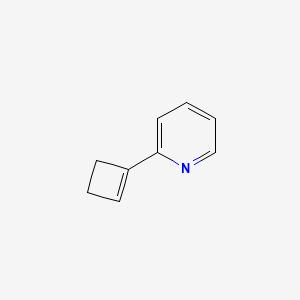 molecular formula C9H9N B13095959 2-(Cyclobut-1-en-1-yl)pyridine 