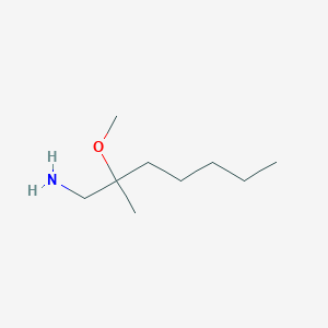 molecular formula C9H21NO B13095979 2-Methoxy-2-methylheptan-1-amine CAS No. 1416352-09-4