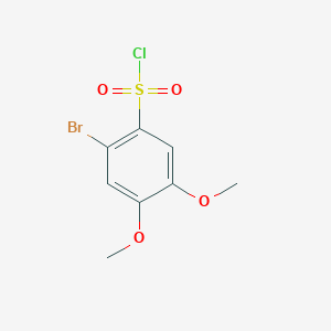 molecular formula C8H8BrClO4S B1309610 2-Bromo-4,5-dimethoxybenzene-1-sulfonyl chloride CAS No. 51072-64-1