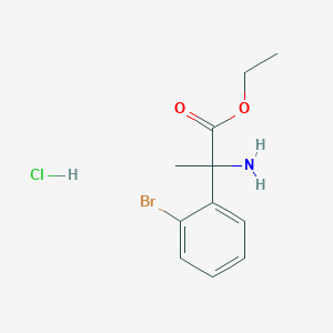 molecular formula C11H15BrClNO2 B13096194 Ethyl 2-amino-2-(2-bromophenyl)propanoate hydrochloride 
