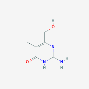 molecular formula C6H9N3O2 B13096205 2-Amino-6-(hydroxymethyl)-5-methylpyrimidin-4(1H)-one 
