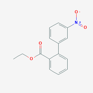 molecular formula C15H13NO4 B13096270 Ethyl 3'-nitro-[1,1'-biphenyl]-2-carboxylate 