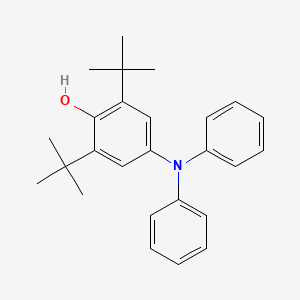 molecular formula C26H31NO B13096306 2,6-Di-tert-butyl-4-(diphenylamino)phenol 