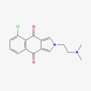 molecular formula C16H15ClN2O2 B13096449 5-Chloro-2-(2-(dimethylamino)ethyl)-2H-benzo[f]isoindole-4,9-dione CAS No. 89479-37-8