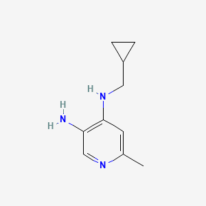 molecular formula C10H15N3 B13096460 N4-(Cyclopropylmethyl)-6-methylpyridine-3,4-diamine CAS No. 1956322-76-1